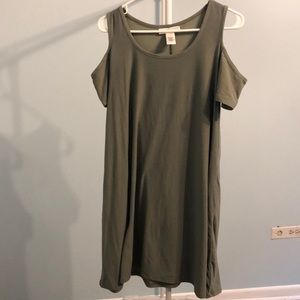 camo green casual dress